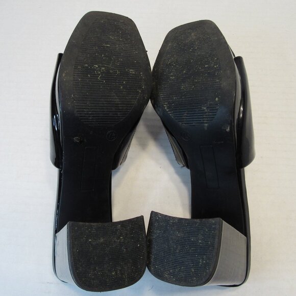Worthington Laurel Black Block Heeled Open Toe Slip On Slide Sandals Size 7.5M - Picture 9 of 13